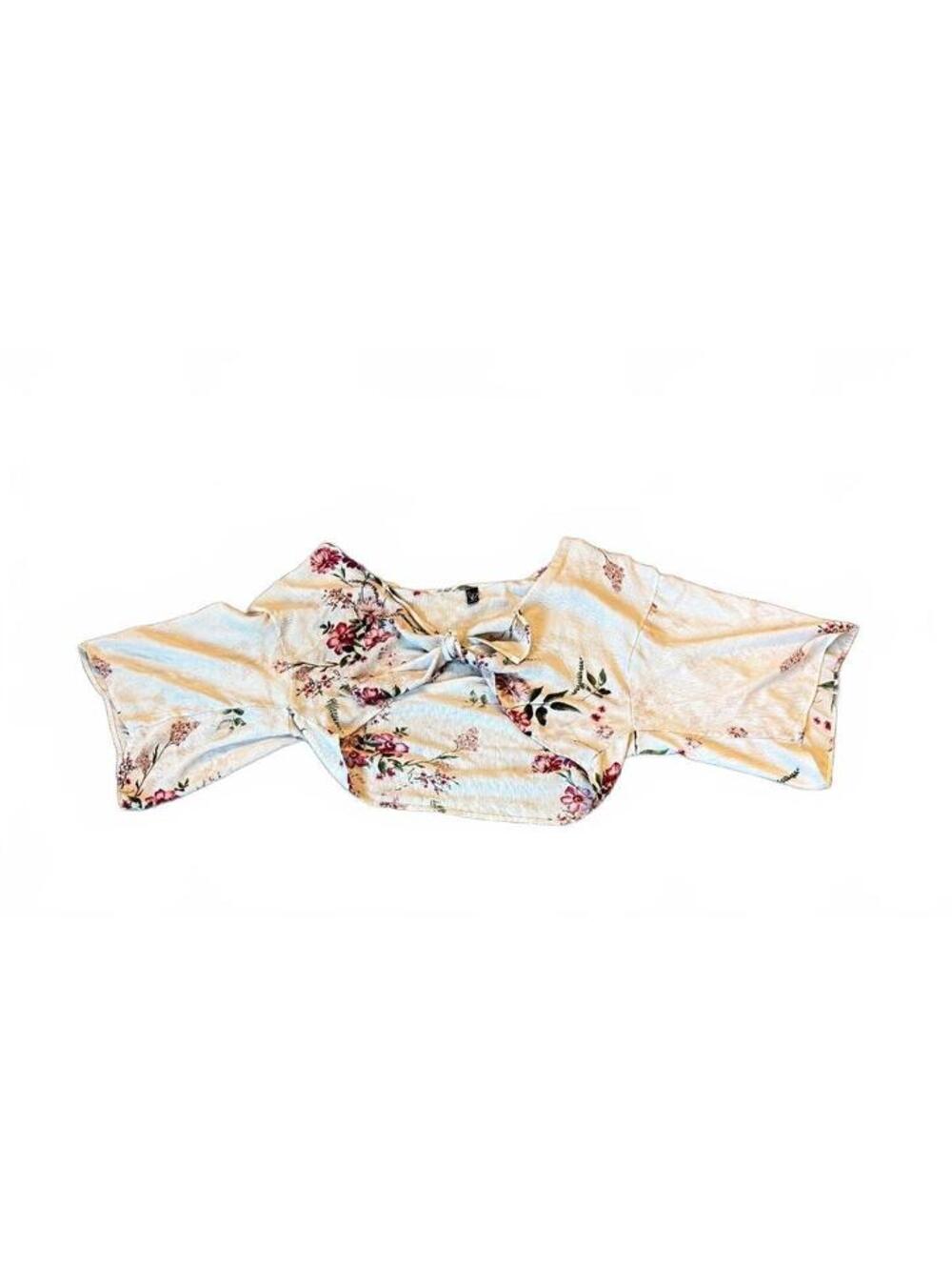 Windsor Floral Crop Top with Tie Front